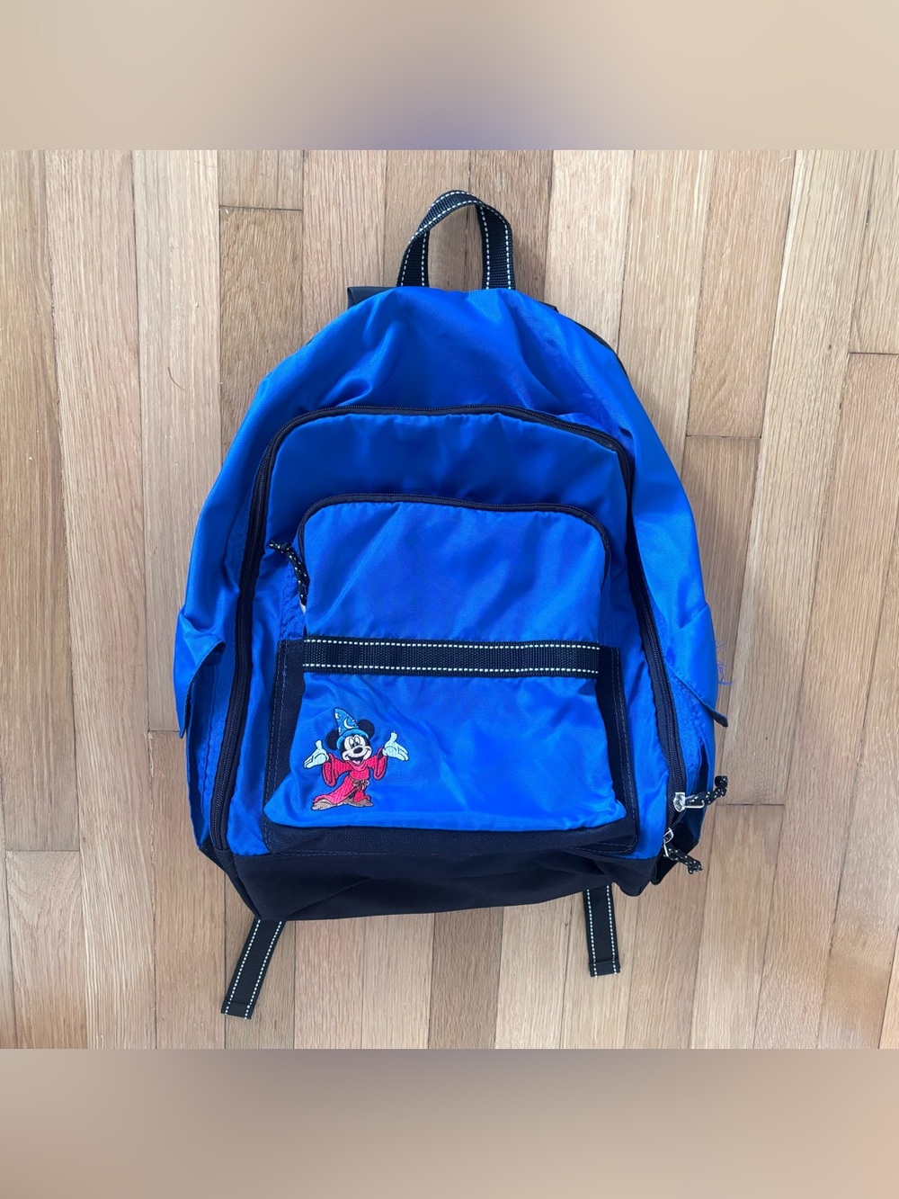 Vintage 90s Walt Disney World Sorcerer Mickey Mouse Fantasia Nylon Backpack Bag